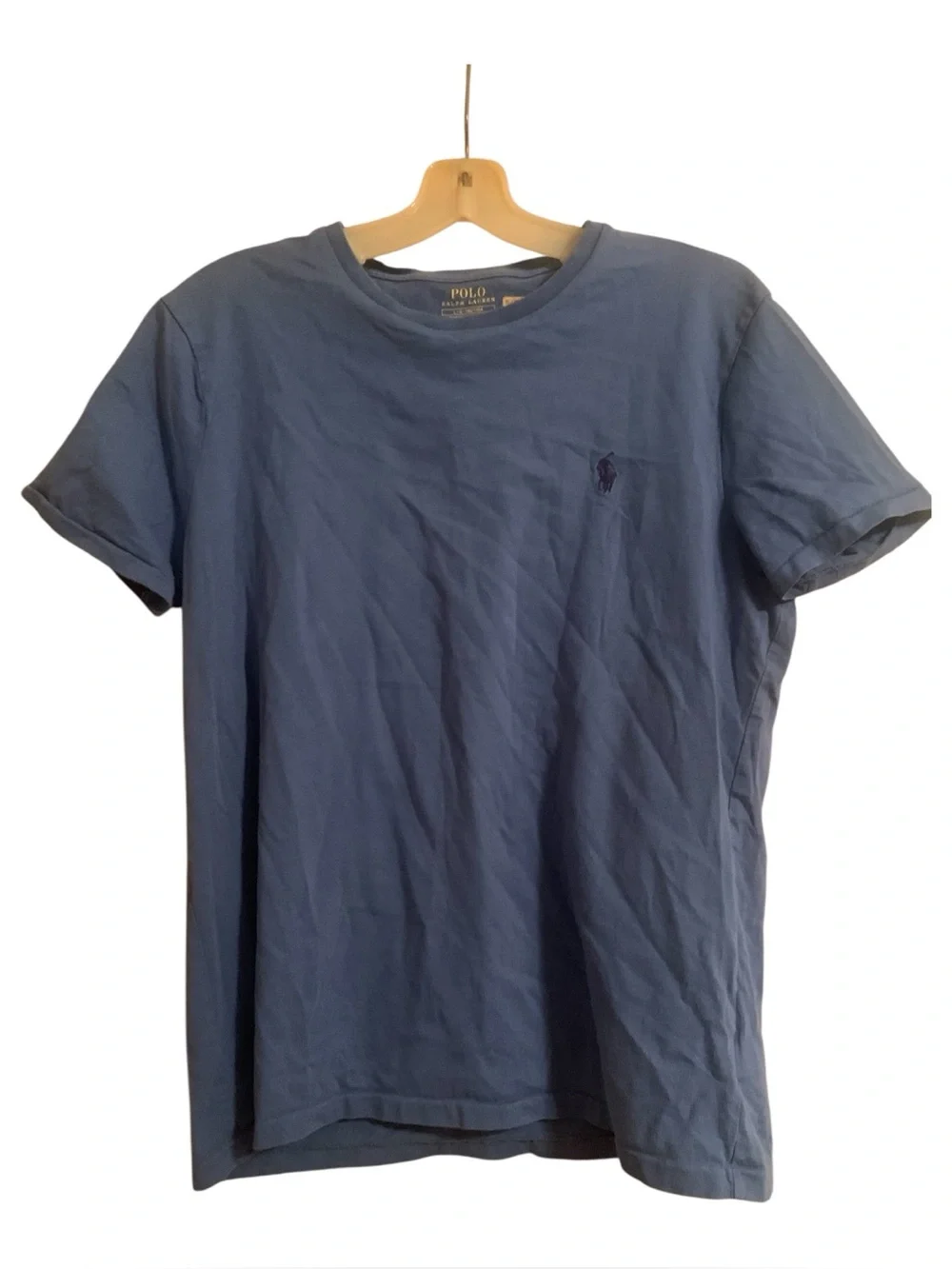 Polo by Ralph Lauren Men's Slate Blue Crewneck Cotton Tee